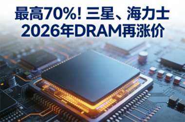 最高70%！三星、海力士2026年DRAM再涨价