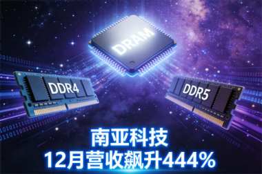 南亚科技12月营收飙升444%