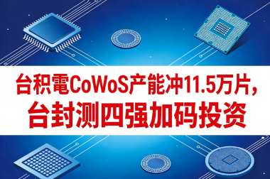台积电CoWoS产能冲11.5万片，台封测四强加码投资