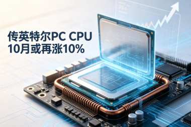 传英特尔PC CPU 10月或再涨10%